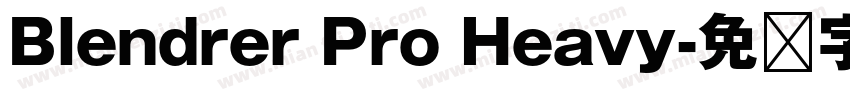 Blendrer Pro Heavy字体转换